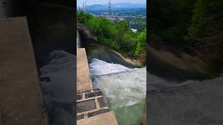 Release of dam water spillway operation nature sounds amazing view travel short [upl. by Countess]