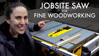 How to use a JOBSITE Table Saw for FINE WOODWORKING Projects [upl. by Ardnaeed]