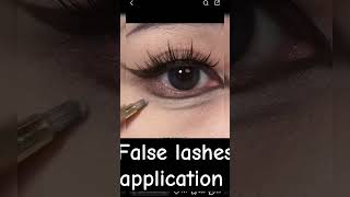 False eyelashes application for beginners l makeuptutorial [upl. by Aziul]