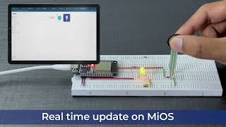 Force measurement using Force Sensitive Resistor FSR402 and LED using EzloPi platform [upl. by Gemma]