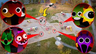 DRONE CATCHES INCREDIBOX SPRUNKI HORROR CHARACTERS IN REAL LIFE  INCREDIBOX SPRUNKI CAUGHT [upl. by Onidranreb]