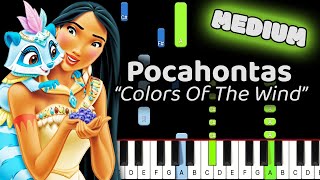 Colors Of The Wind Piano  How to Play Pocahontas Colours Of The Wind Piano Tutorial Medium [upl. by Nuhs]