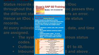 IDOC Status Record EDIDS  Interview Questions  Sivans SAP SD Training [upl. by Carper]