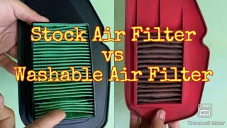 Washable Air Filter vs Stock Air filter [upl. by Nosneb]