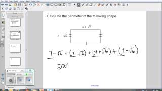 Calculating Perimeter with radicals [upl. by Prima]