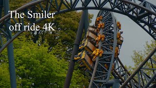 The Smiler off ride 4K [upl. by Arodnahs515]