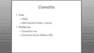 Clonezilla SE  General Overview [upl. by Neelehtak550]