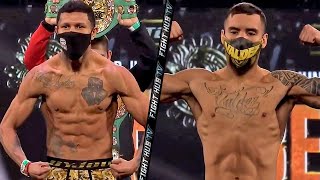 MIGUEL BERCHELT VS OSCAR VALDEZ  FULL WEIGH IN amp FACE OFF VIDEO PESAJE COMPLETO [upl. by Tatiania264]