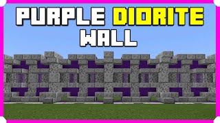 How To Build A Purple Diorite Wall Minecraft Bedrock Edition [upl. by Nerrad]