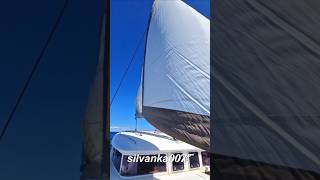 LAGOON 400 CATAMARAN SAILING  Saronic Islands Greece Cool Yachting Videos Sailing Vlog cool sail [upl. by Foley]