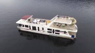 Shuswap Lake BC Canada Houseboating Drone Footage [upl. by Eelanna]