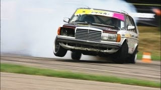 Legendary Diesel Mercedes W123  SCANIA turbine  Eastern European Drift Championship [upl. by Ecitnirp335]