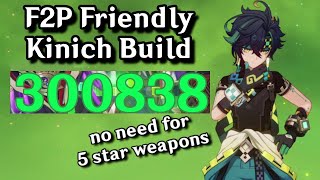 F2P Kinich Build STRONG Dendro DMG Blasts  Genshin Impact [upl. by Thynne]