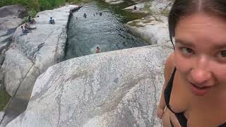 jumping off 35 ft la piedra escrita in jayuya puerto rico [upl. by Neu]