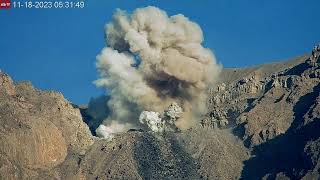 Yes that just happened Explosive eruption at Semeru Volcano Nov 18 2023 [upl. by Kerwin]