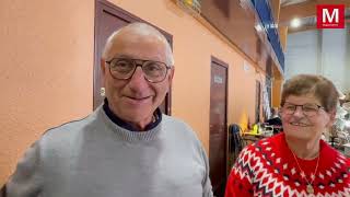 CroissyBeaubourg ► Marché de Noël  Josiane et Antonio ont apporté leur miel de Provence [upl. by Adranoel]