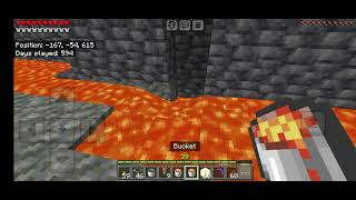 Minecraft Survival Gameplay Bedrock Build a lava dripstone for unlimited lava [upl. by Ynelram]