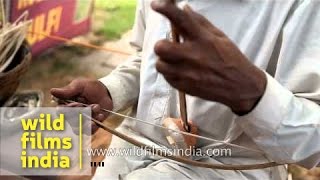 Rajasthani plays Ektara a traditional stringed instrument of India [upl. by Hadeehsar]