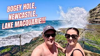 Travelling Australia Bogey Hole Merewether Baths and Exploring Newcastle and Lake Macquarie [upl. by Magree]