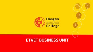 Elangeni TVET College Business Unit Showcase [upl. by Llenal]