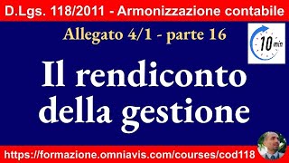 Rendiconto della gestione  10 minuti dal corso Cod118 [upl. by Babbette]