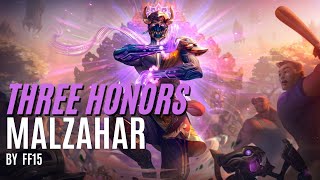 Three Honors Malzahar Honor Level 5  Skin Show  League of Legends [upl. by Radnaxela401]