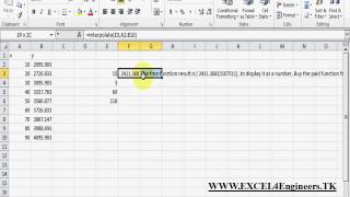 Interpolation Example in Excel you can download the function from Excel4engineerscom [upl. by Nairda499]