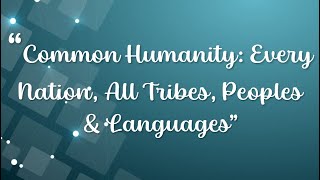 quotCommon Humanityquot TUMC Worship Service January 14 2024 [upl. by Alleuol]