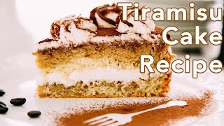 How To Make Easy Tiramisu Cake Recipe  Natashas Kitchen [upl. by Salchunas]