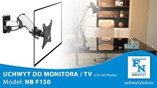 F150  obrotowy uchwyt na sprężynie gazowej do monitorów i TV LCD LED 17quot 27quot [upl. by Rene]