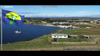 Chatham Islands Territorial Flag and Territorial Anthem [upl. by Hewart]