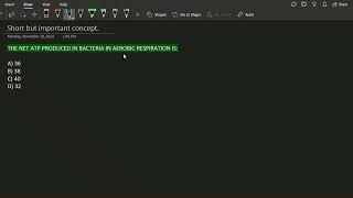 Why are there 38 ATPs produced in bacteria rather than 36 during Aerobic Respiration [upl. by Haraz]