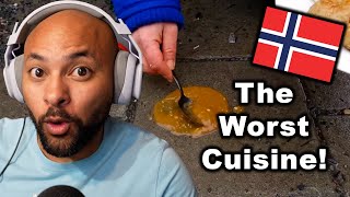 NORWAY HAS THE WORST CUISINE IN THE WORLD  American Reacts [upl. by Mlohsihc]