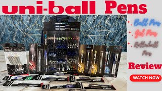 All Uniball Pens  BallGelRollerball Pens Detailed Review  uni Mitsubishi Pencil pen [upl. by Peterec]