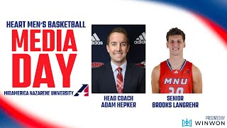 MidAmerica Nazarene University  202425 Heart Mens Basketball Media Day [upl. by Anialem]