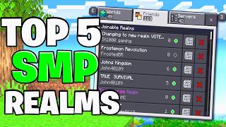 Top 5 REALMS SMP For Minecraft Bedrock 121  REALM CODES [upl. by Attenohs69]