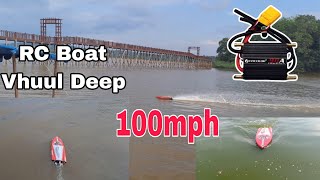 RC Boat V Hull Deep Tes Run Lipo 3s4s5s 90a ESC FLYCOLOR [upl. by Hogue292]