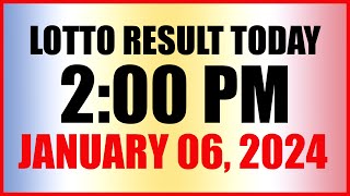 Lotto Result Today 2pm January 6 2024 Swertres Ez2 Pcso [upl. by Laiceps]