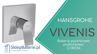 Vivenis Bateria prysznicowa do montażu podtynkowego Chrom HANSGROHE 75615000  SklepBateriepl [upl. by Dinin461]