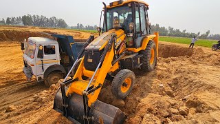 Jcb3dx backhoe loding damper tractor 🚜 jcb tractor damper jcbvideo [upl. by Ayotaj]