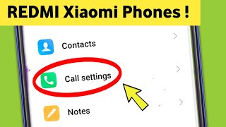 Redmi  Calls Settings in Mi Mobile Xiaomi Phone [upl. by Aekerly]