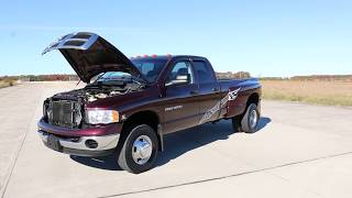 Review of 2004 Dodge Ram 3500 Crew 4x4 Dually DieselCummins 59L DieselFantastic Condition [upl. by Ettereve]