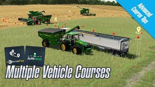 Multiple Combines and Auger Wagons  Courseplay and Autodrive Tutorial [upl. by Adekahs472]