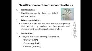 08 Chemotaxonomy [upl. by Yentihw]