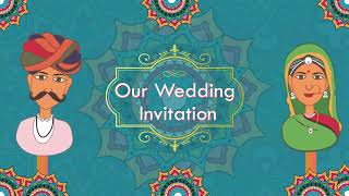 Rajasthani Wedding Invitation  Marwari  Save The Date Video  Wedding Invitation Video  NP23 [upl. by Reisfield202]