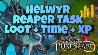 Helwyr  Reaper Task  Loot  Time  XP  Runescape 3 [upl. by Ylicis]