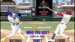 NY METS  PHILLY PHILLIES DIVISIONAL SERIES GAME 1  BASEBALL LIVE AUDIO [upl. by Grissom]