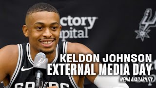 Keldon Johnsons External Media Day Press Conference  2425 San Antonio Spurs [upl. by Jervis]