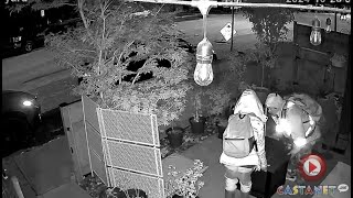 Fire pit thieves caught on camera [upl. by Selmore986]