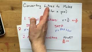 Converting Liters to Moles for a Gas  Examples [upl. by Dnesnwot676]